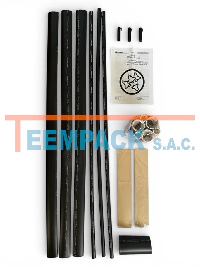 Kit de Trifurcación Termocontraíble Profesional 6 Salidas 3 Fases y 3 Auxiliares MOD-3A-HVT