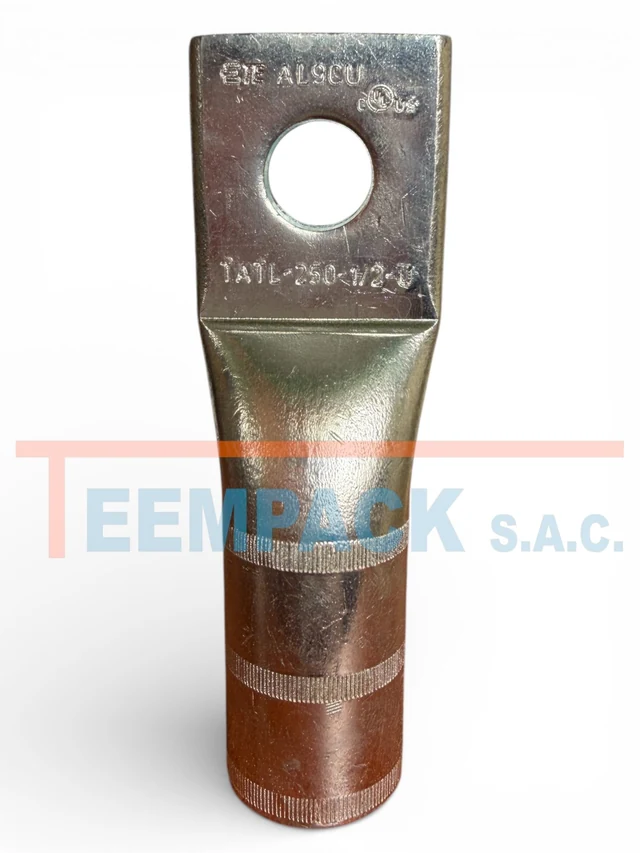 Terminal de Compresión Bimetálico 250 MCM [120 mm²] - Ojal 1/2" UL TATL-250-1/2-U